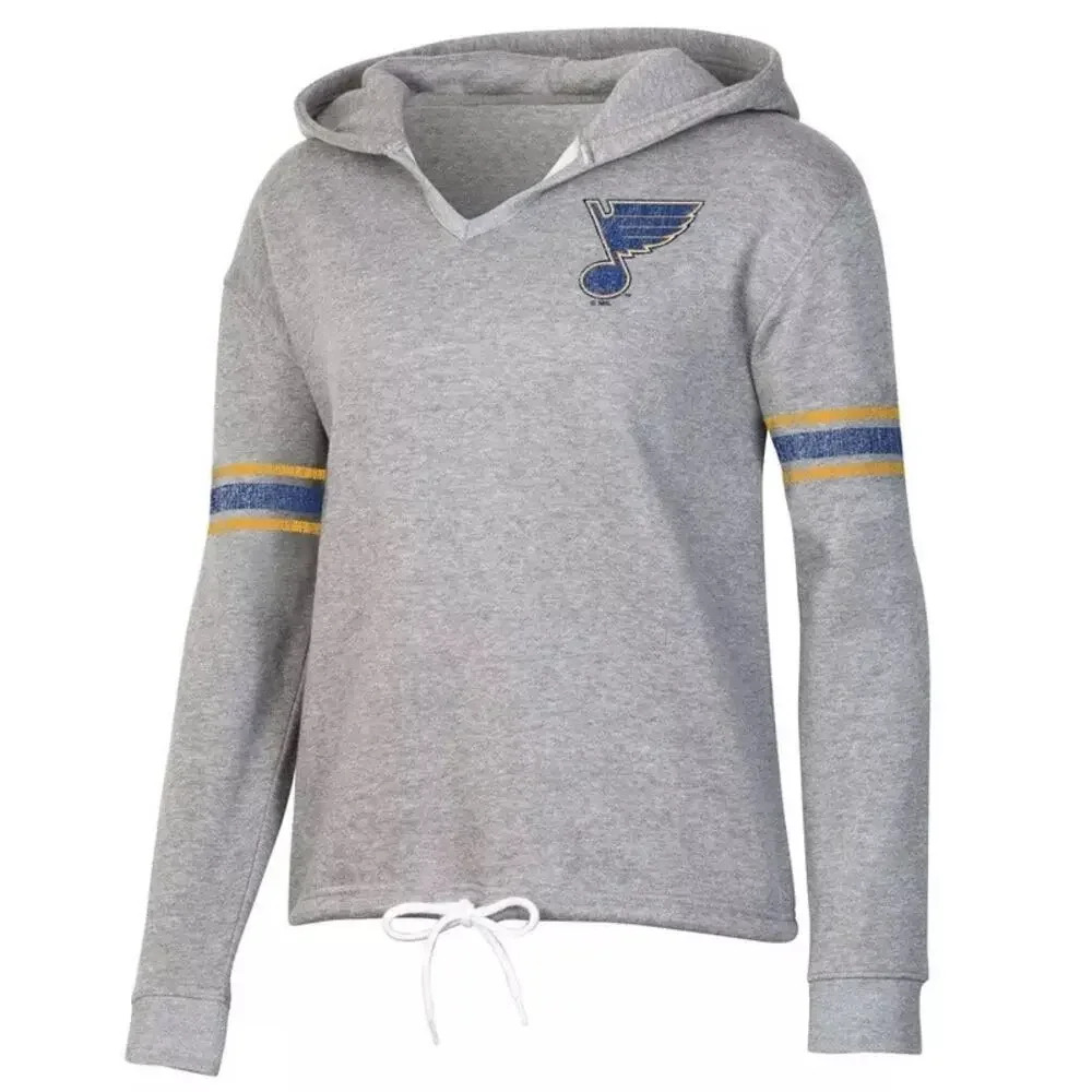 NWT St. Louis Blues Women's Fleece Hooded‎ Sweatshirt Blue Size Medium Pullover